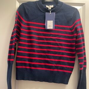 Navy and Red Striped Sweater